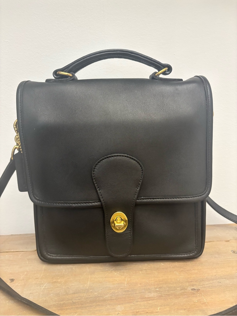 Vintage 90’s Black COACH Station Leather Bag 5130-crossbody- Beautiful! - Picture 2 of 16